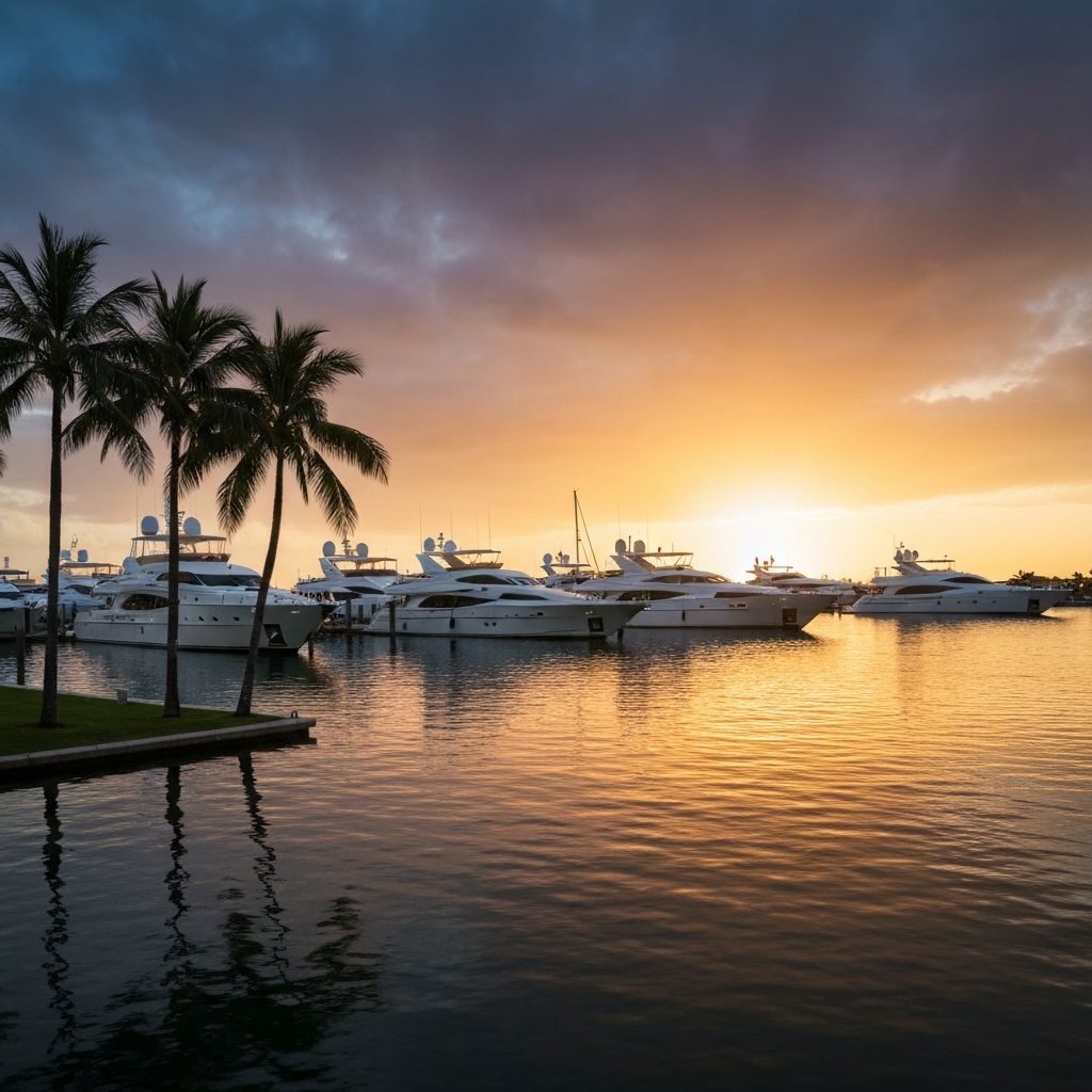 Miami waterfront marina